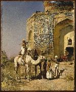 Old Blue Tiled Mosque Outside of Delhi India Edwin Lord Weeks